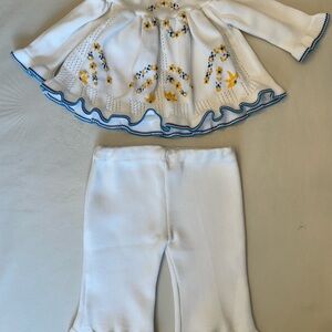 Italian Made White & Blue Kids Matching Set